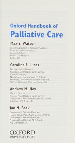 OXFORD HANDBOOK IN PALLIATIVE CARE: PART 2.