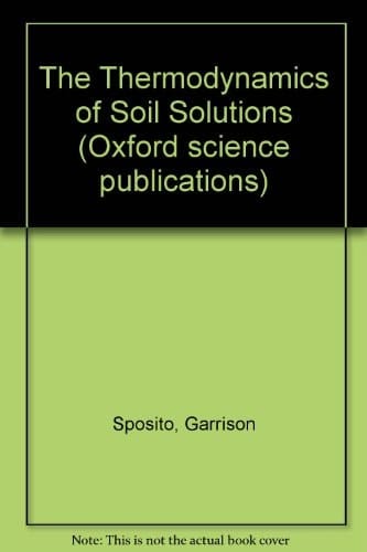 The Thermodynamics of Soil Solutions