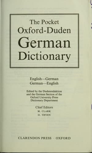 The Pocket Oxford-Duden German dictionary: English-German, German-English