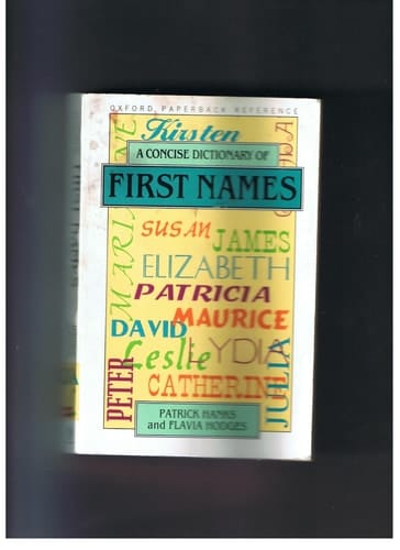 A Concise Dictionary of First Names