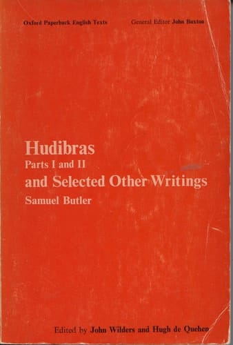 Hudibras: Parts 1 and 2 and Selected Other Writings (Oxford Paperback English Texts)