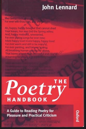The Poetry Handbook: A Guide to Reading Poetry for Pleasure and Practical Criticism