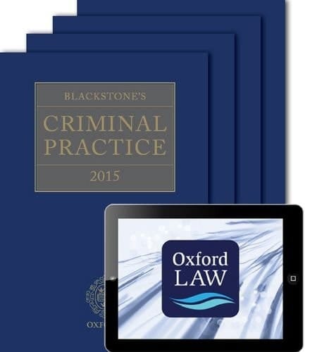 Blackstone's Criminal Practice 2015 (book, all supplements and digital pack)