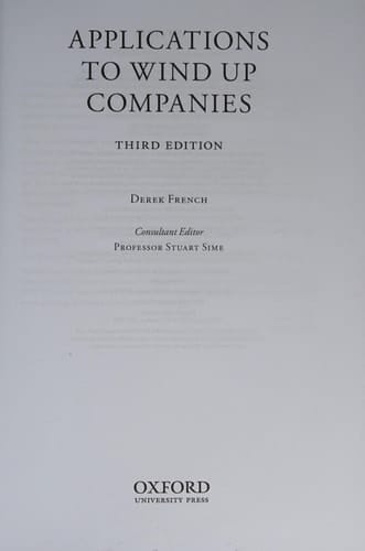 Applications to Wind Up Companies