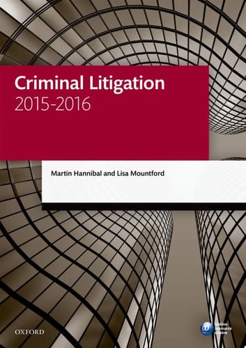 Criminal Litigation 2015-2016 (Blackstone Legal Practice Course Guide)