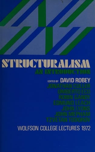 Structuralism: an introduction; (Wolfson College lectures)