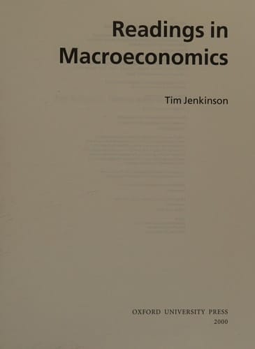 Readings in Macroeconomics