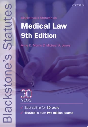Blackstone's Statutes on Medical Law (Blackstone's Statute Series)