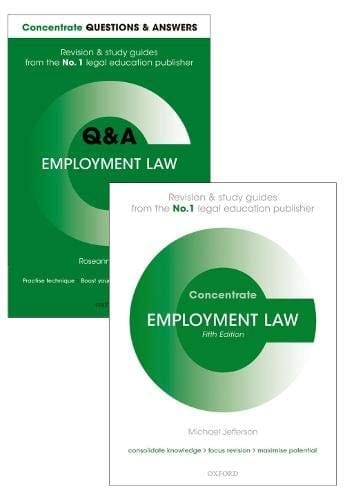 Employment Law Revision Pack: Law revision and study guide (Concentrate)