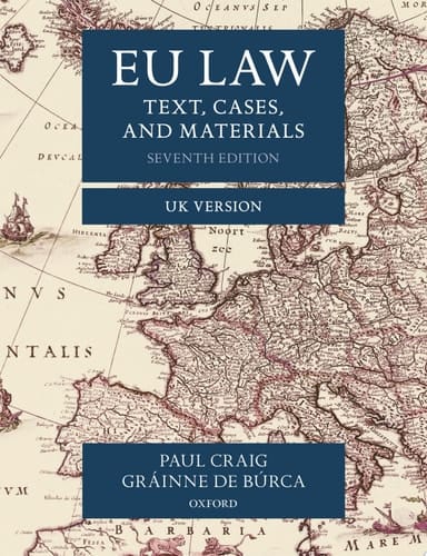 EU Law: Text, Cases, and Materials UK Version (Text, Cases, and Materials)