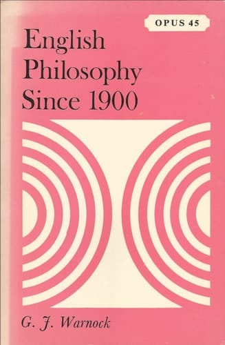 English Philosophy Since 1900 (Opus Books)