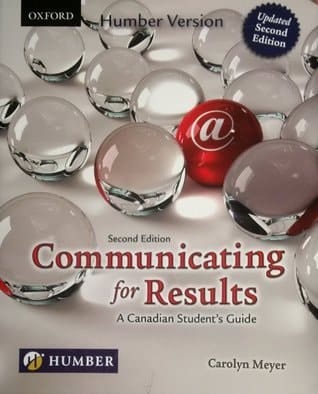 Communicating for Results : A Canadian Student's Guide