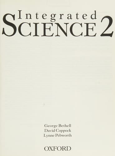 Integrated Science: Student's Book 2