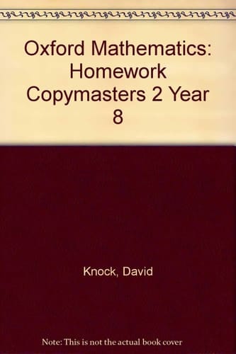 Oxford Mathematics: Homework Copymasters 2