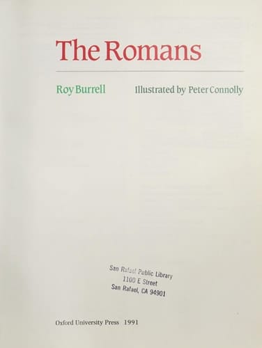 The Romans (Rebuilding the Past)