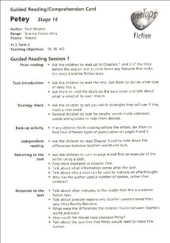 Oxford Reading Tree: Stage 14: TreeTops Stories: Guided Reading Cards