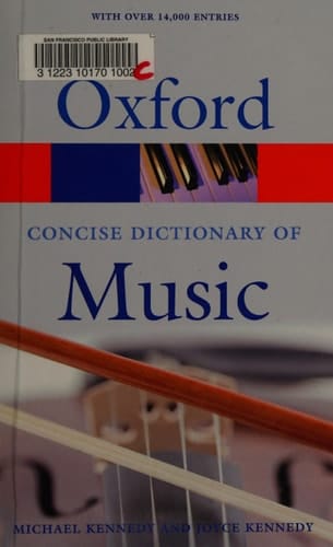 The Concise Oxford Dictionary of Music (Oxford Quick Reference)