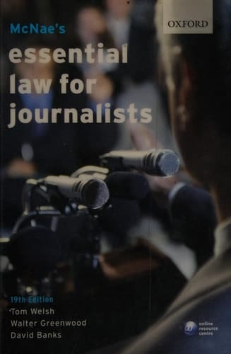 McNae's Essential Law for Journalists