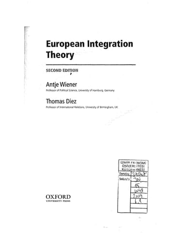 European Integration Theory