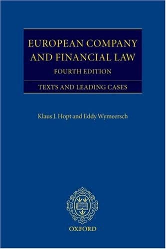 European Company and Financial Law: Texts and Leading Cases
