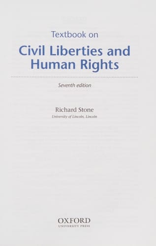 Textbook on Civil Liberties and Human Rights