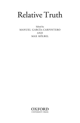 Relative Truth