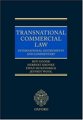 Transnational Commercial Law International Instruments and Commentary