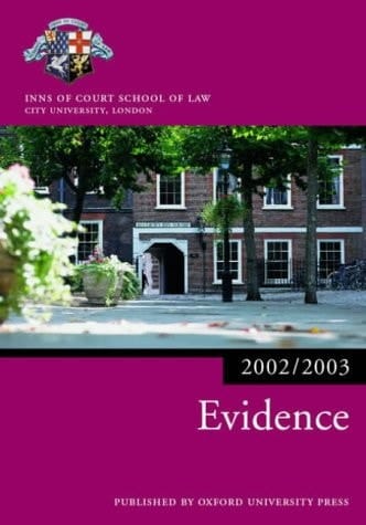 Evidence (Blackstone Bar Manual)