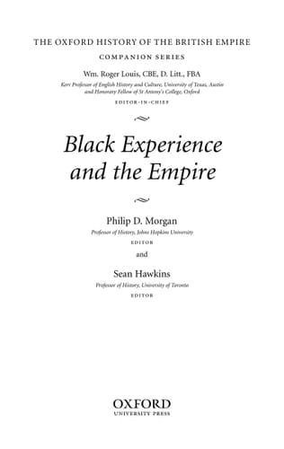 Black Experience and the Empire (Oxford History of the British Empire Companion Series)