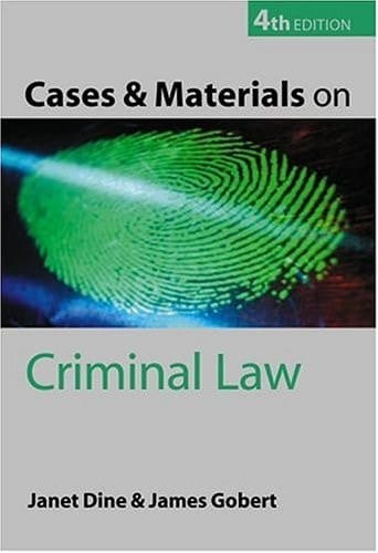 Cases and Materials on Criminal Law