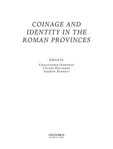 Coinage and Identity in the Roman Provinces