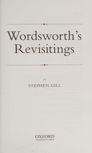 Wordsworth's Revisitings