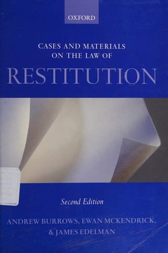 Cases and Materials on the Law of Restitution