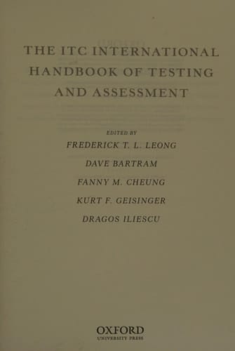 The ITC International Handbook of Testing and Assessment