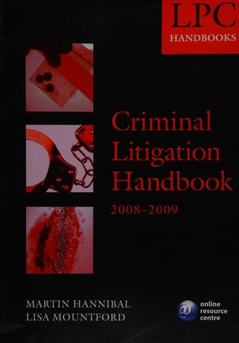 Criminal Litigation Handbook 2008-2009 (Blackstone Legal Practice Course Guide)