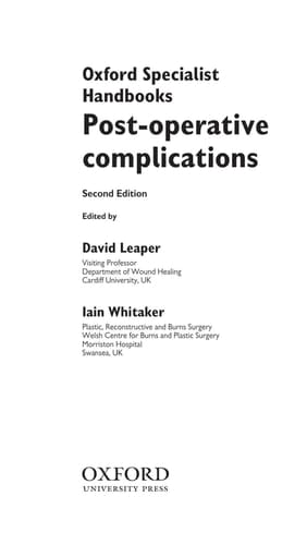Post-operative Complications (Oxford Specialist Handbooks)
