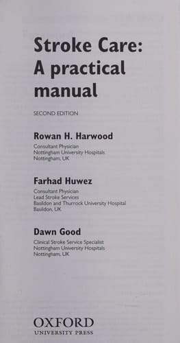 Stroke Care: A practical manual