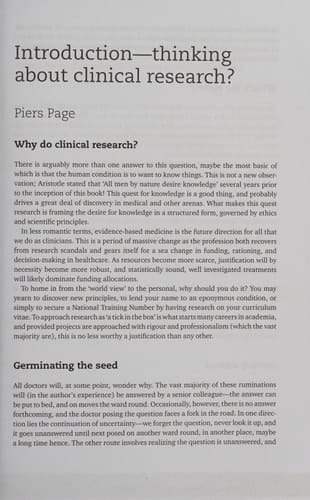 An Introduction to Clinical Research (Success in Medicine)