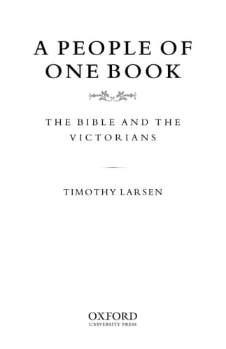 A People of One Book: The Bible and the Victorians