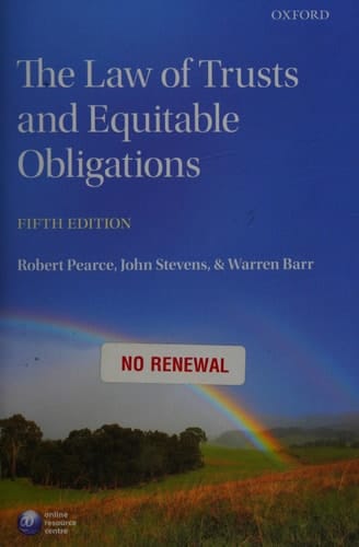 The Law of Trusts and Equitable Obligations