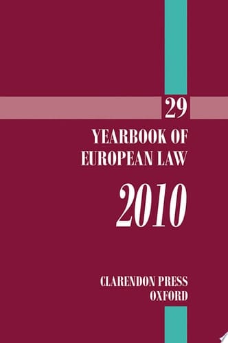 Yearbook of European Law 2010: Volume 29