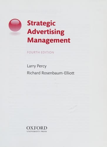 Strategic Advertising Management