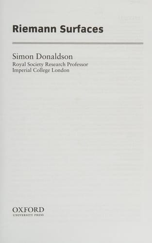 Riemann Surfaces (Oxford Graduate Texts in Mathematics) (Oxford Graduate Texts in Mathematics, 22)