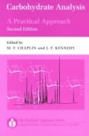 Carbohydrate Analysis: A Practical Approach (The Practical Approach Series, 143)