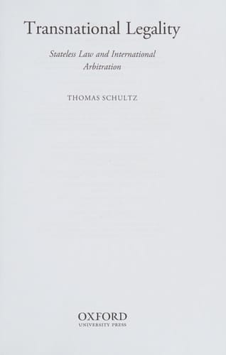 Transnational Legality: Stateless Law and International Arbitration