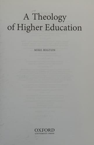 A Theology of Higher Education