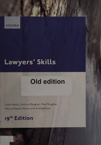 Lawyers' Skills (Legal Practice Course Guides)