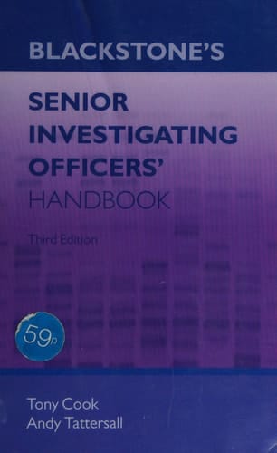 Blackstone's Senior Investigating Officers' Handbook