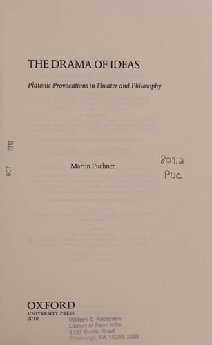 The Drama of Ideas: Platonic Provocations in Theater and Philosophy
