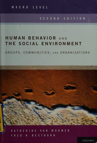 Human Behavior and the Social Environment, Macro Level: Groups, Communities, and Organizations